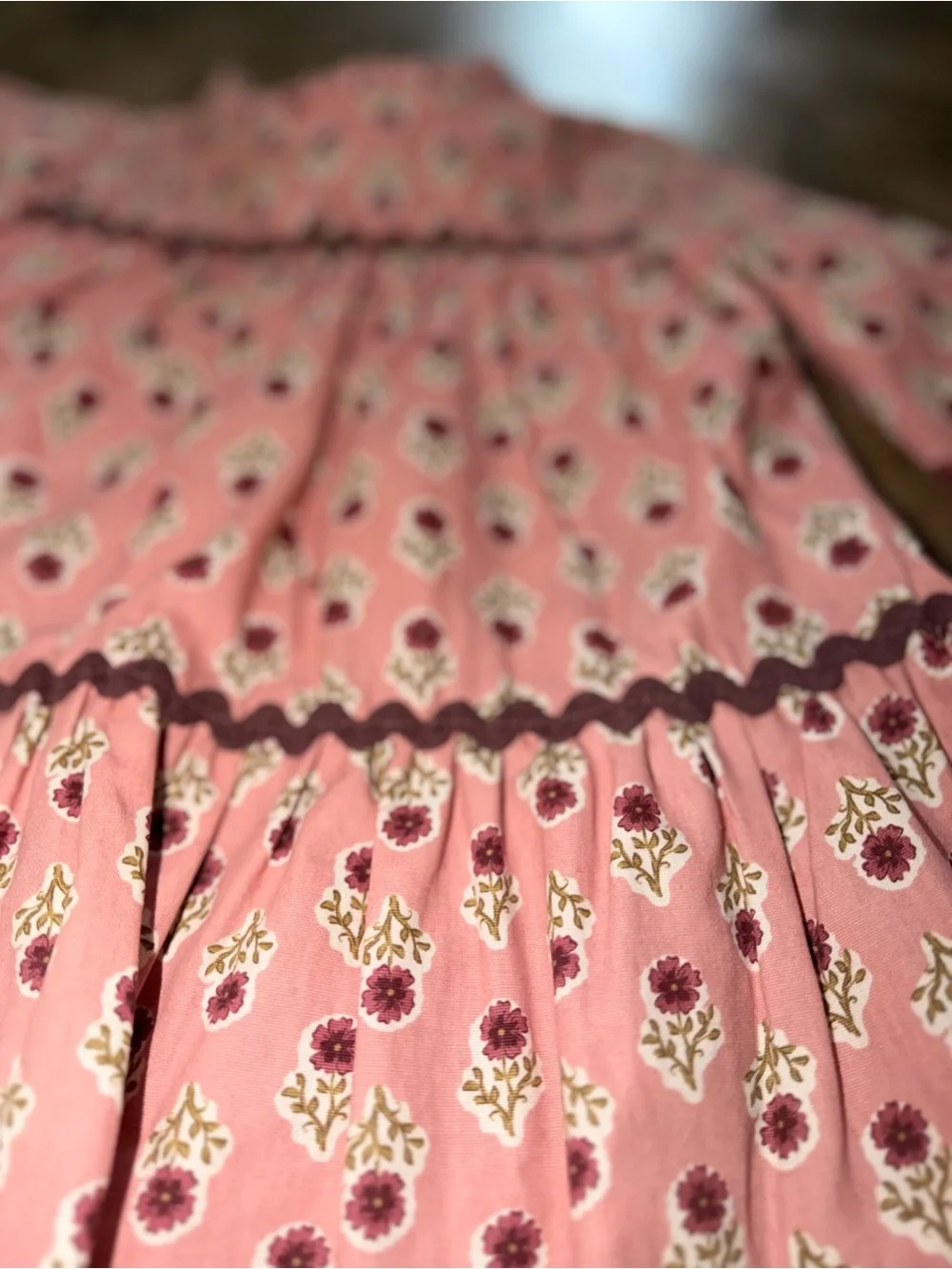 Modern Moments Pink Floral Tiered Dress 2T Long Sleeve Cotton Prairie